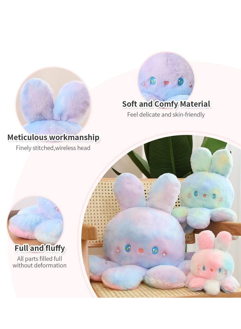 Cute Octopus Bunny Plush Toys, Reversible Octopus Plushie Bunny Stuffed Animal, Stuffed Animals Toys Dolls, Soft Stuffed Animal Octopus Rabbit Plushies Doll for Girls Boys