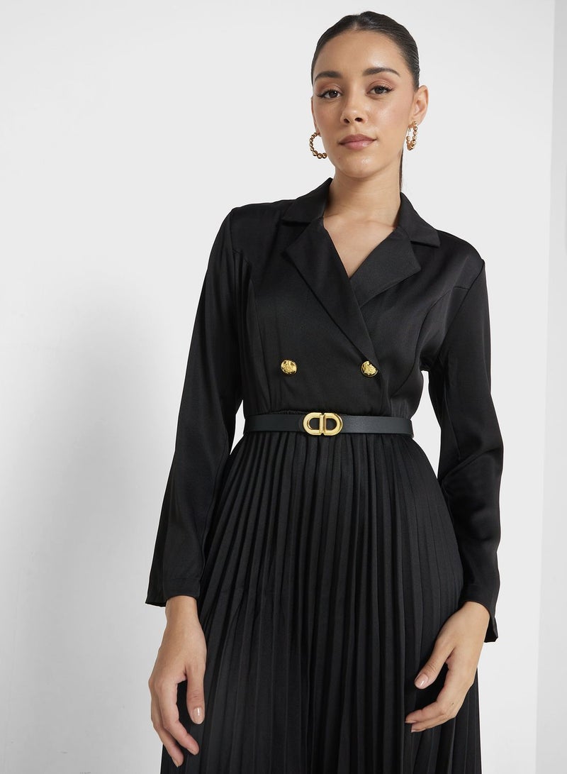 Blazer Dress With Pleats