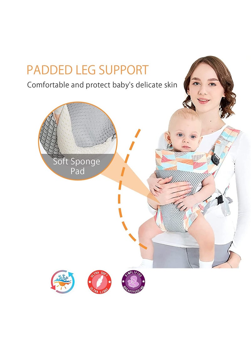 Baby Carrier, Lightweight Breathable Baby Carrier,  4-in-1 Infant Carrier, Convertible Front and Back Child Carrier Backpack, Multi-Function for Newborn Toddler 0 to 36 Months