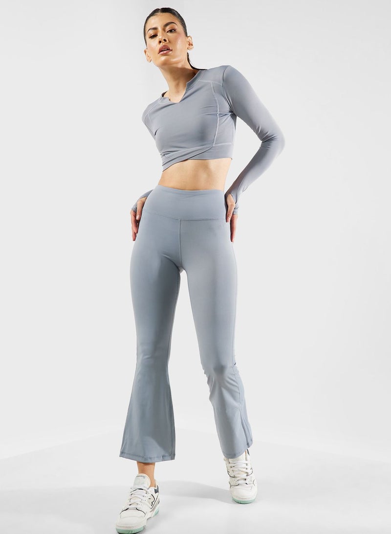 High Waisted Wide Leg Legging