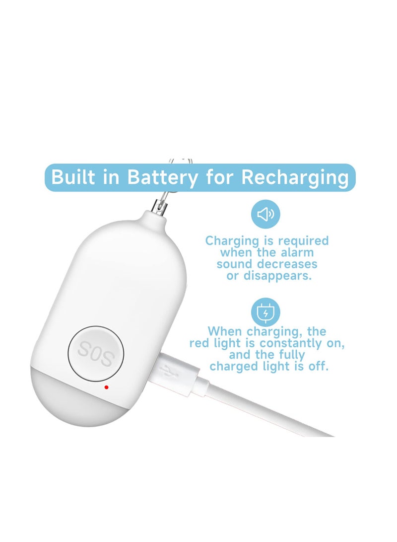 130dB Personal Safety Alarm with LED Light - Waterproof Keychain Personal Alarm for Women, Powerful Personal Safety Device, Emergency Security Safe Devices Key Chain Alarms for Kids Elderly