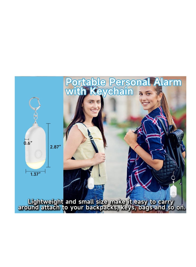 130dB Personal Safety Alarm with LED Light - Waterproof Keychain Personal Alarm for Women, Powerful Personal Safety Device, Emergency Security Safe Devices Key Chain Alarms for Kids Elderly