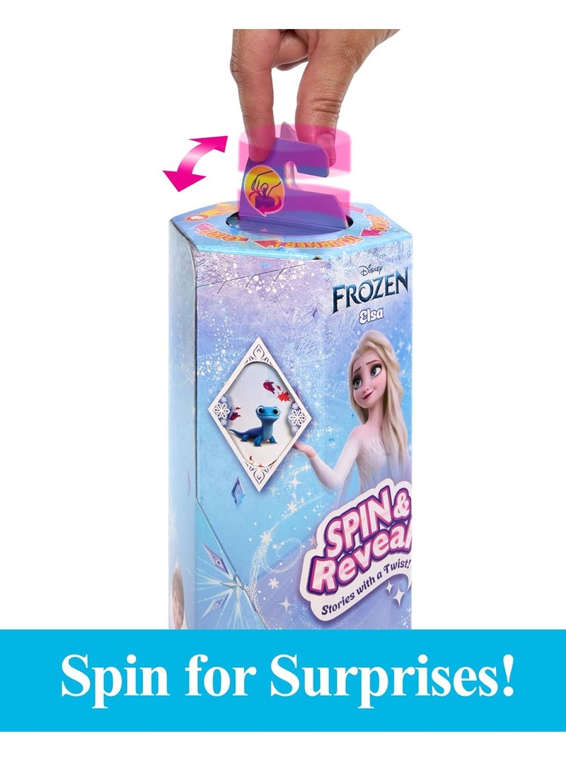 Disney Frozen Elsa Fashion Doll Set, Spin & Reveal with 11 Surprises Including 5 Accessories, 5 Stickers & Play Scene