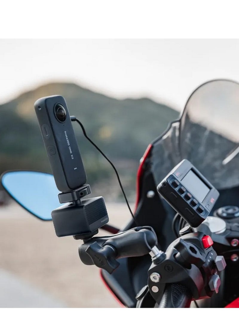 Insta360 X3 Mic Wind Cover, Vibration Damper & Monkey Tail Mount Combo