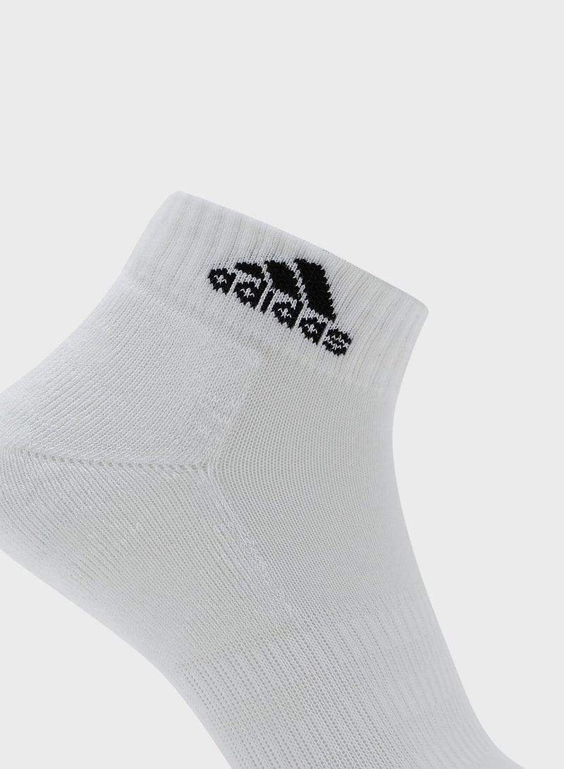 CUSHIONED SPORTSWEAR ANKLE SOCKS 6 PAIR PACK