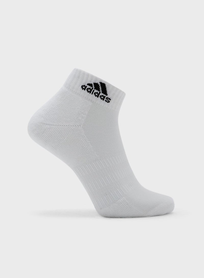 CUSHIONED SPORTSWEAR ANKLE SOCKS 6 PAIR PACK