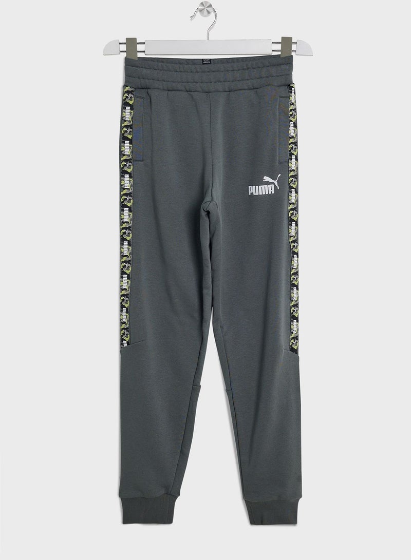 Kids Essential Tape Camo Sweatpants