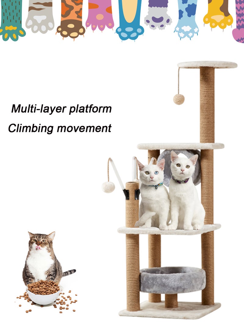 Cat Tree Cat House Cat Toys Cat Climbing Frame cat Drill Bucket Cat Jumping Platform Cat Scratching Pillar Cat Supplies Cat Scratching Plate standing Pet Condo Furniture