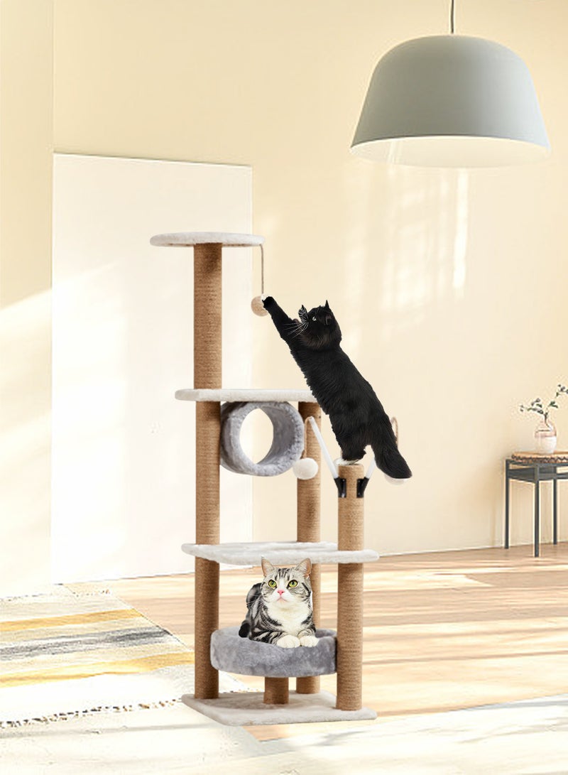 Cat Tree Cat House Cat Toys Cat Climbing Frame cat Drill Bucket Cat Jumping Platform Cat Scratching Pillar Cat Supplies Cat Scratching Plate standing Pet Condo Furniture