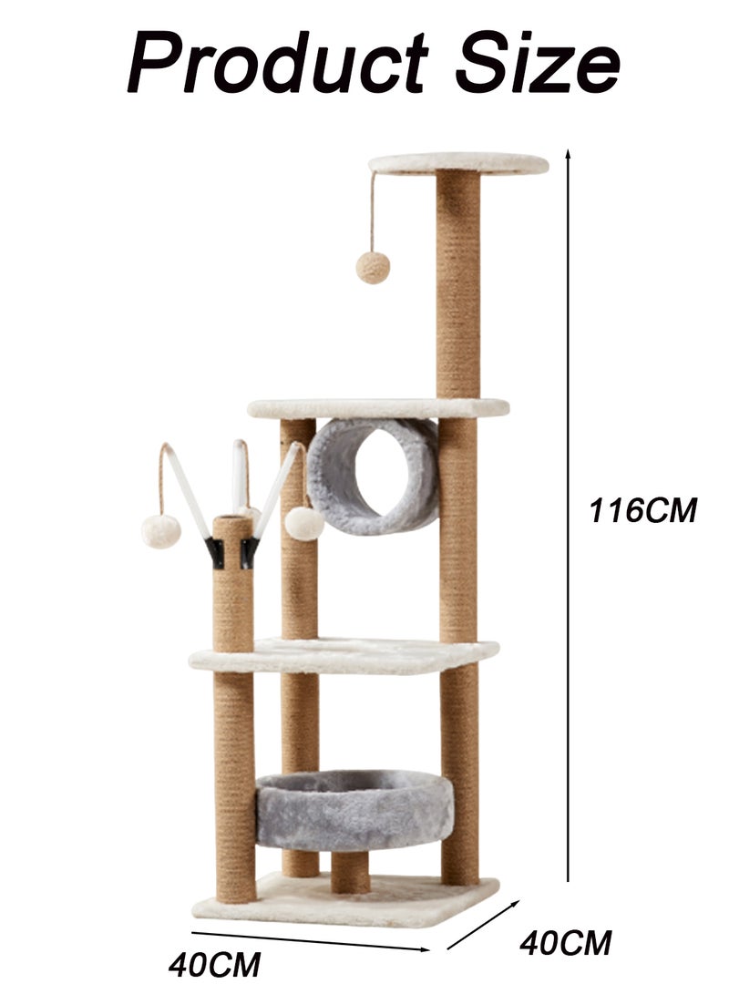 Cat Tree Cat House Cat Toys Cat Climbing Frame cat Drill Bucket Cat Jumping Platform Cat Scratching Pillar Cat Supplies Cat Scratching Plate standing Pet Condo Furniture