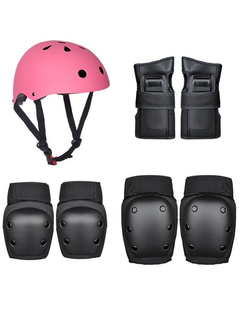 7PCS,Child & Adults Rider Series Protection Gear Set for Multi Sports Scooter, Skateboarding, Roller Skating, Protection for Beginner to Advanced, Helmet, Knee and Elbow Pads (Small-(upto 35Kg))