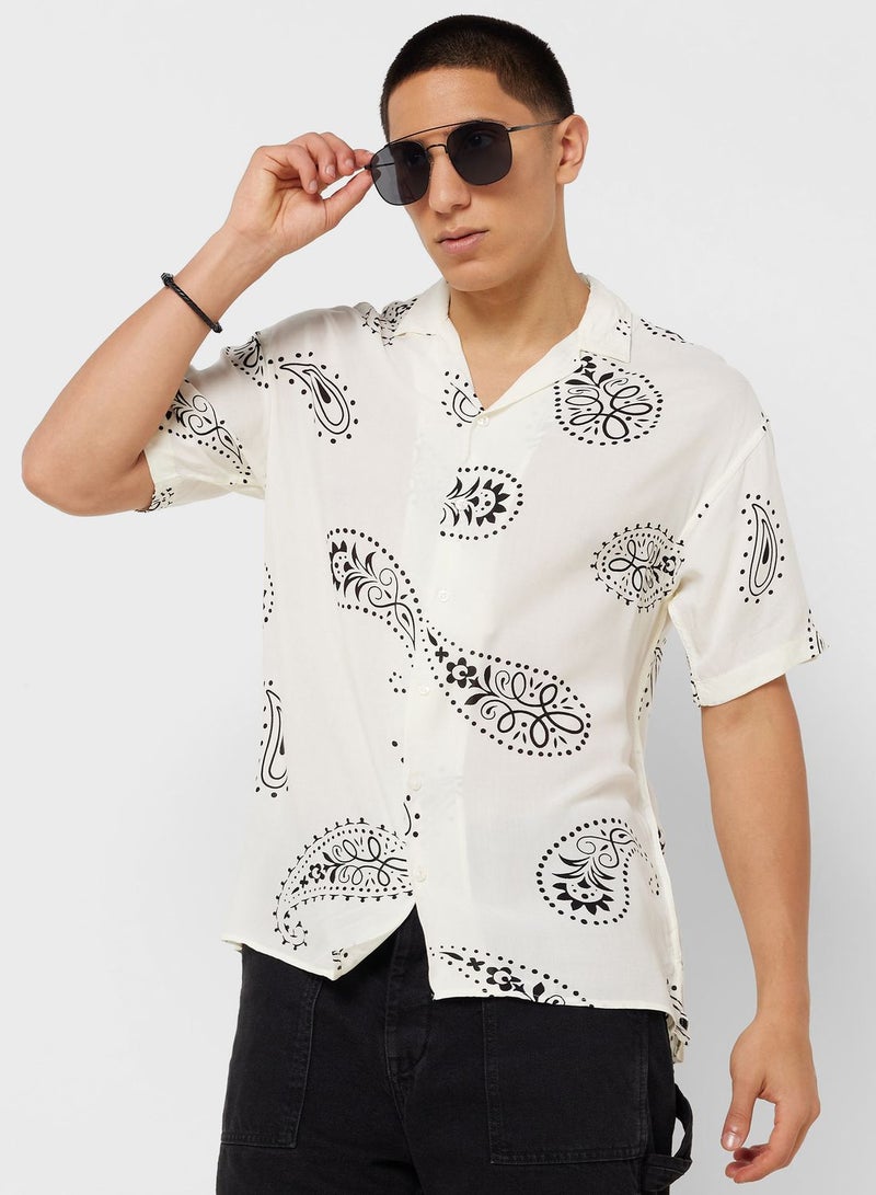 Abstract Printed Regular Fit Shirt