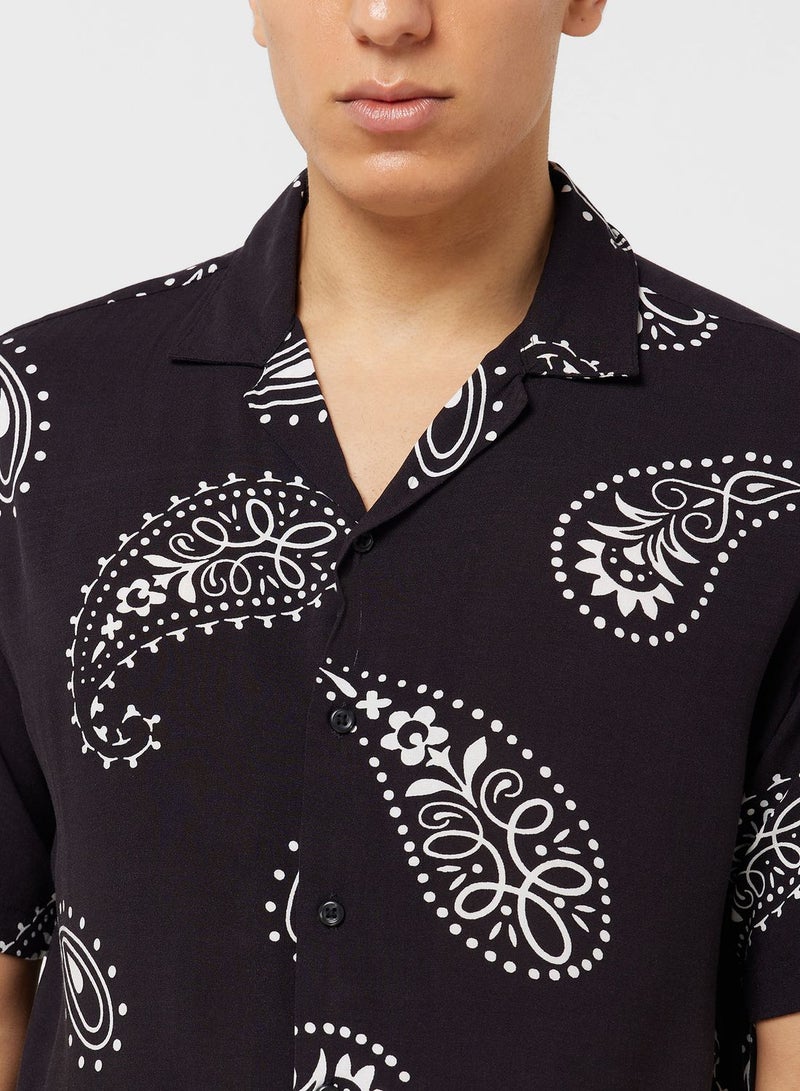 Abstract Printed Regular Fit Shirt