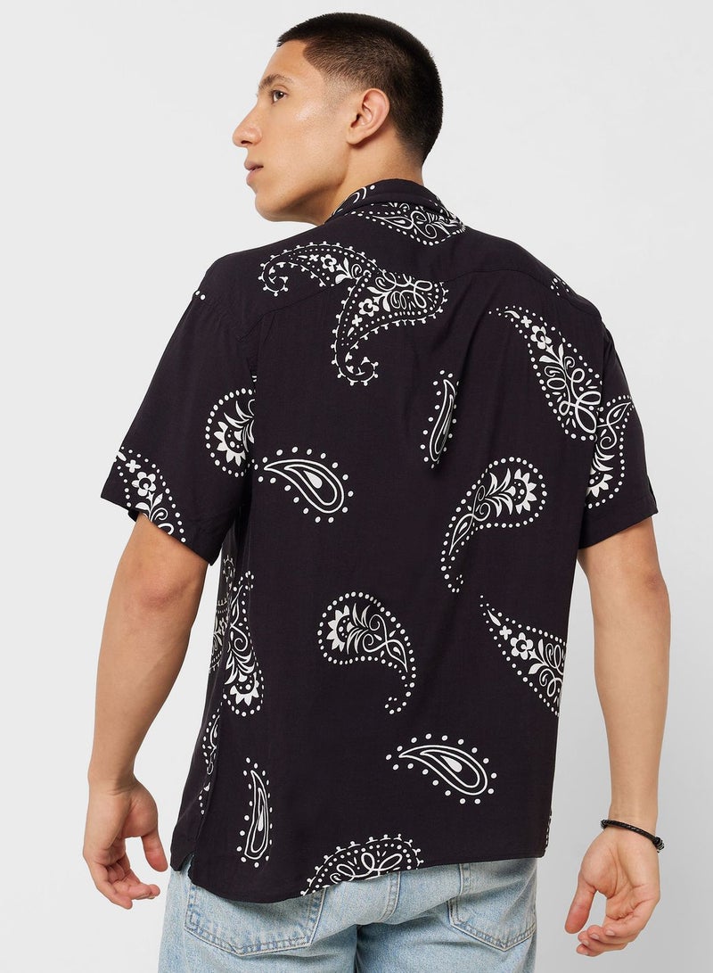 Abstract Printed Regular Fit Shirt