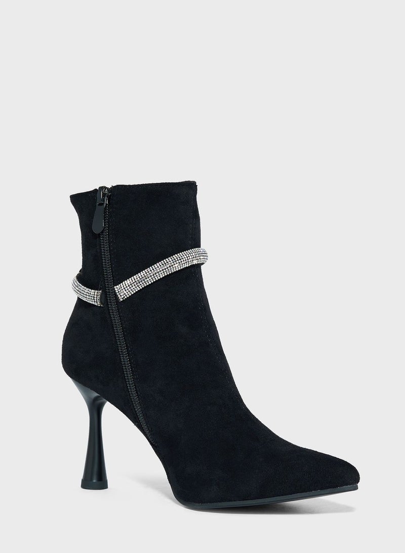 Embellished Ankle Boots