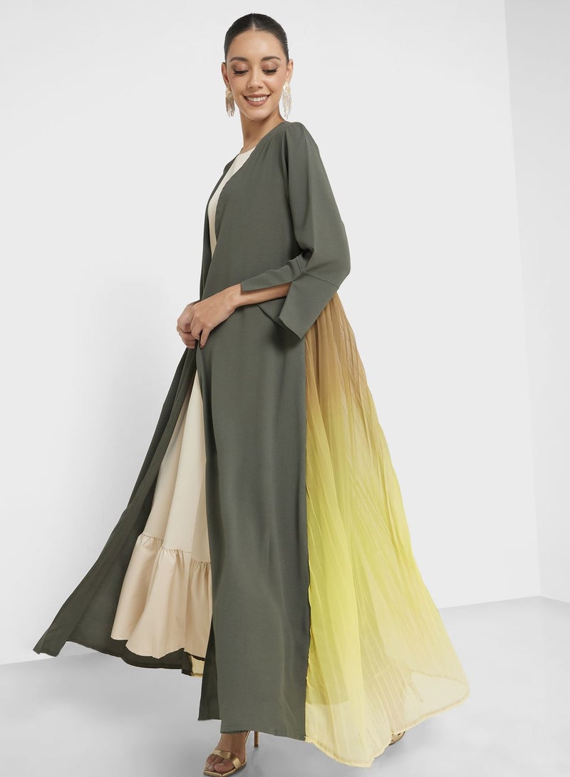 Abaya With Back Pleats