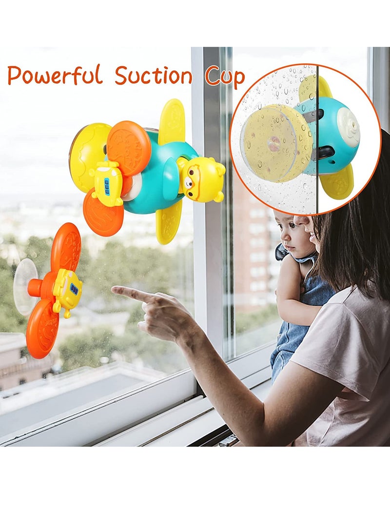 Baby Toys with Suction Cups for Infants Baby Montessori Sensory Toys Learning Car Spinner for High Chair Suction Cup Spinner Travel Toys Toddler Activities Toys Gifts