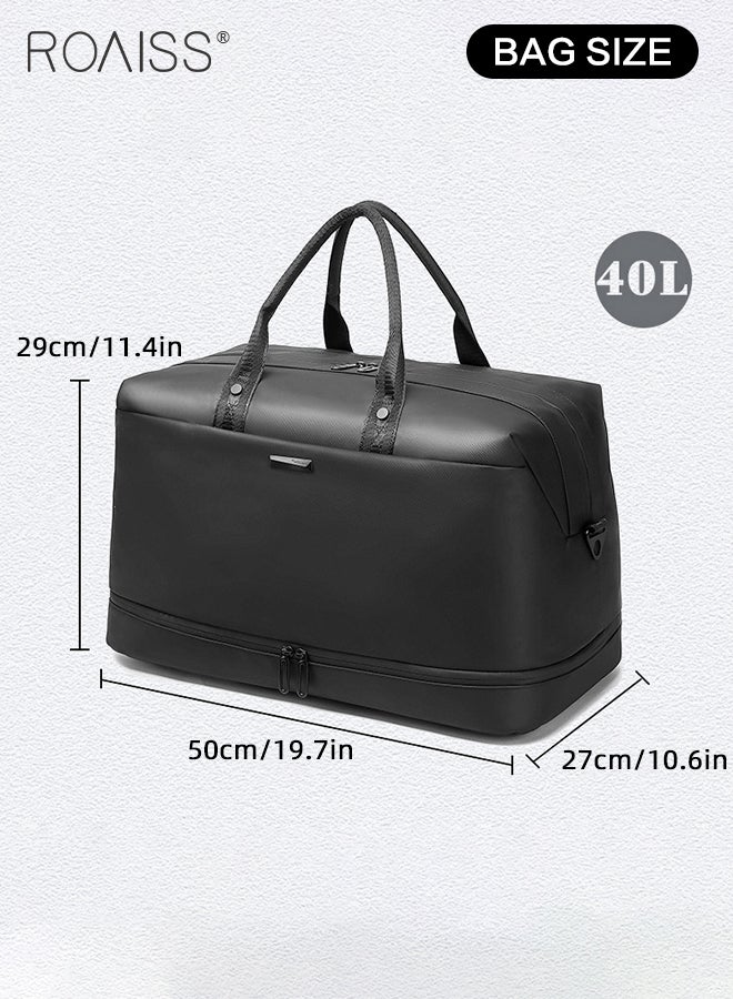 Large Capacity Luggage Crossbody Bag for Man Business Commuting Foldable Waterproof Multifunctional Fitness Sports Bag Mans Multi Compartment Design Travel Bag with Independent Shoe Compartment