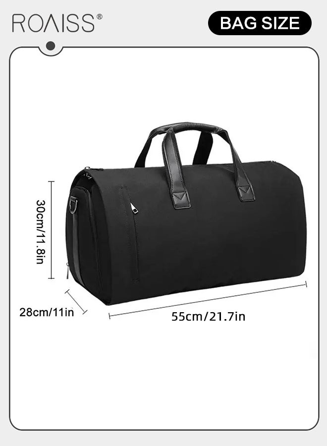 Multifunctional Fitness Luggage Bag for Man Business Large Capacity Expandable Suit Bag Mans Separation of Dry and Wet Foldable Waterproof Travel Bag with Independent Shoe Compartment