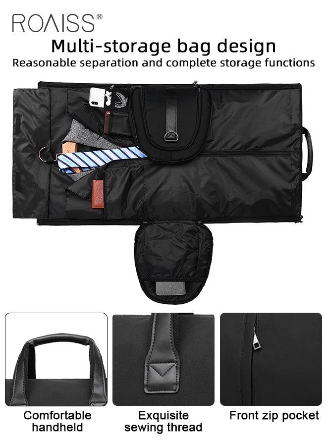 Multifunctional Fitness Luggage Bag for Man Business Large Capacity Expandable Suit Bag Mans Separation of Dry and Wet Foldable Waterproof Travel Bag with Independent Shoe Compartment