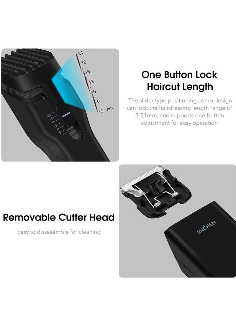 Hair Clipper Cordless, All-in-One Hair Trimmer for Men, 0.7mm -21mm Haircut Length, 2 Gears Speed, USB Fast Charging, with Oil, Professional Electric Beard Trimmer Grooming Kit for Men Kids Barbers