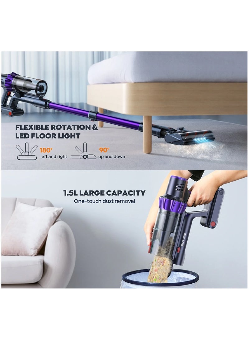 Vacuum Cleaner VC70 Cordless Vacuum Cleaner, Lightweight Handheld Vacuum, 450W 33KPa Stick Vacuum with Brushless Motor, up to 55 Min Runtime, for Pet Hair/Hardwood Floor/Carpet