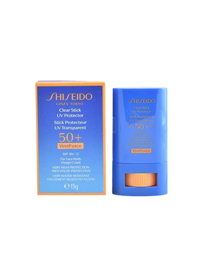 Shiseido Sun Clear Stick Uv Protector for Face Body SPF50+, 15 g