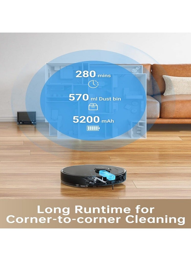 Dreametech D10s Pro Robot Vacuum and Mop Combo, Powerful 5000Pa Suction, AI-Powered Obstacle Recognition, 280mins Runtime, Robot Vacuum Cleaner Compatible with Alexa, Perfect for Pet Hair, Carpets