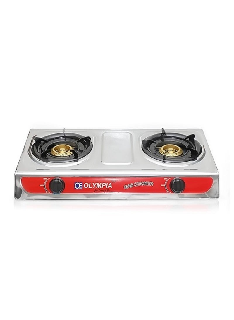 Stainless Steel Gas Stove With Dual Gas Burner