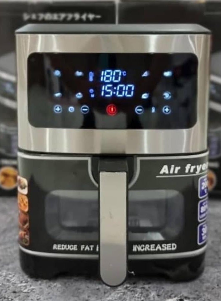 Stainless Steel Digital Air Fryer 10L Performance Range 2200 Watt Rapid Air Convection Heating, KQZX08