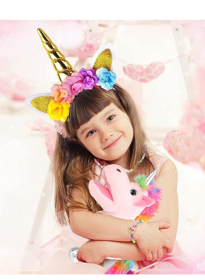 Animal Hand Puppets Unicorn Toys, Role-Play Toy Puppets for Kids Storytelling Imaginative Pretend Play Teaching Preschool Gifts for  Adults Kids Girls Boys Plush Stuffed Unicorn