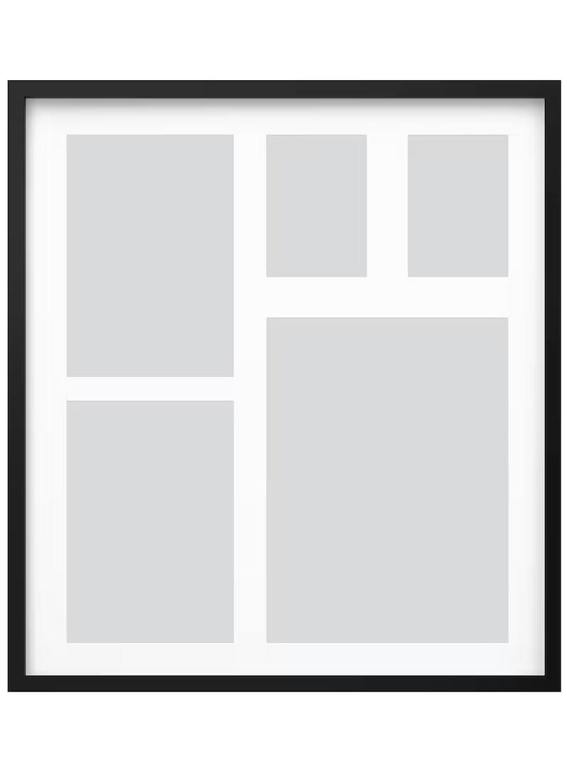 RÖDALM Frame for 5 pictures, black, 64x71 cm