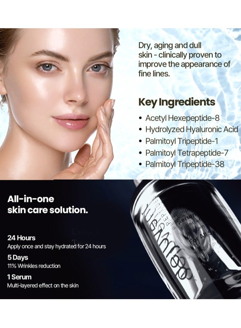 Dejuvent Peptides Serum Hydration Full Face Liquid Type Peptides Serum for Skin Hydration and Moisturization, Made in South Korea