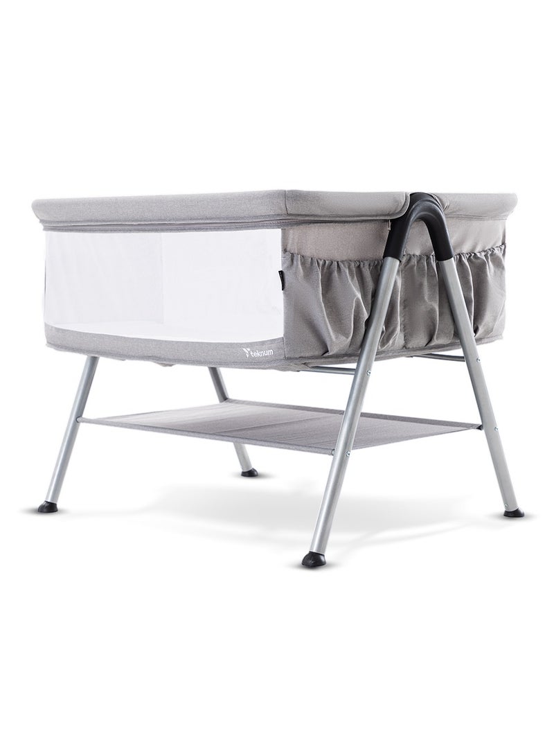 Teknum FELLOW 2 Twin Bedside Crib Bassinet - Grey