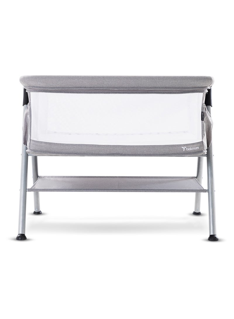 Teknum FELLOW 2 Twin Bedside Crib Bassinet - Grey