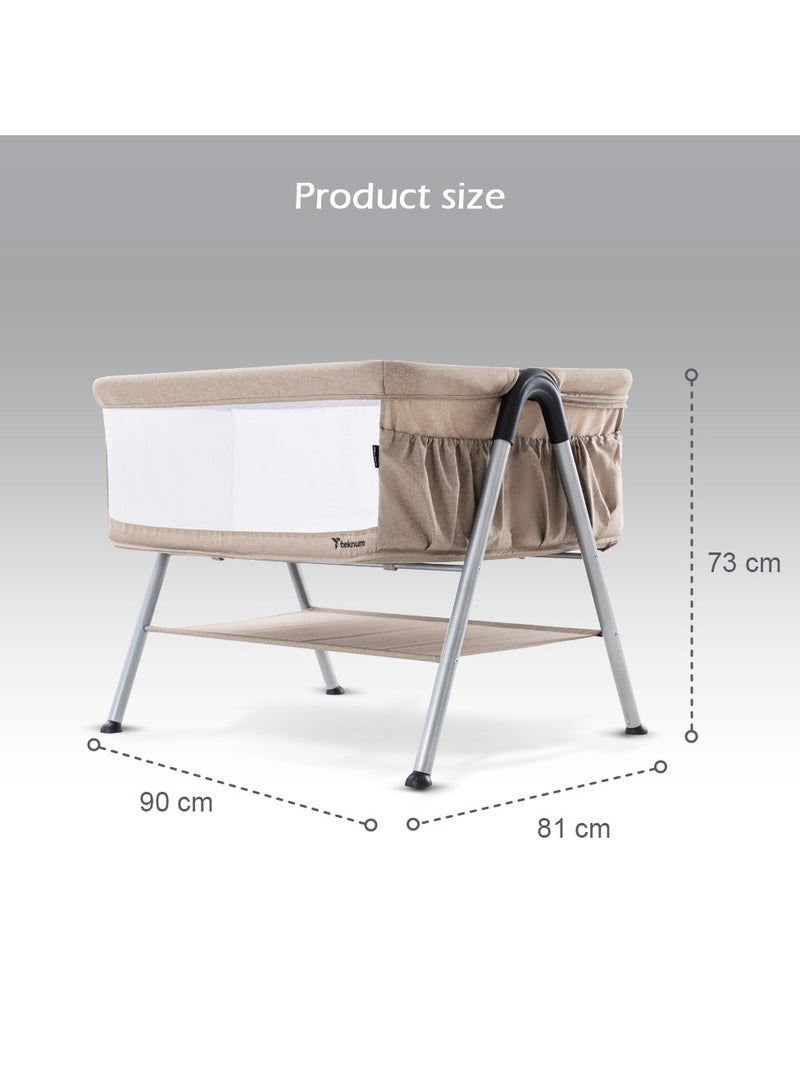 Teknum FELLOW 2 Twin Bedside Crib Bassinet - Ivory