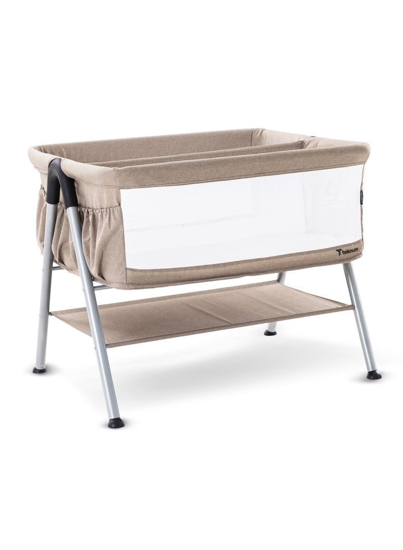 Teknum FELLOW 2 Twin Bedside Crib Bassinet - Ivory