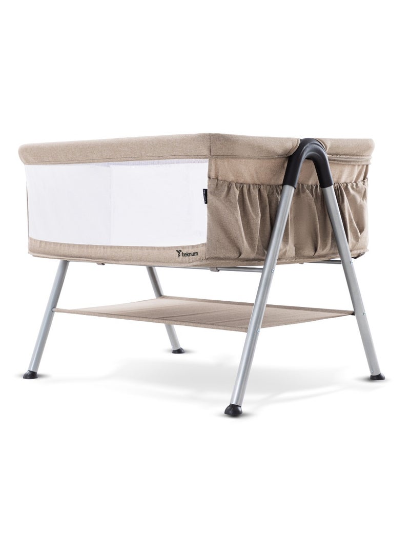 Teknum FELLOW 2 Twin Bedside Crib Bassinet - Ivory