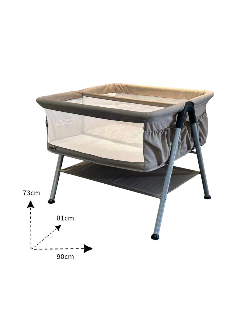 Teknum FELLOW 2 Twin Bedside Crib Bassinet - Ivory