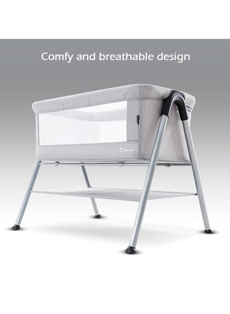 Teknum SLEEPZEN 2 Bedside Crib Bassinet - Grey