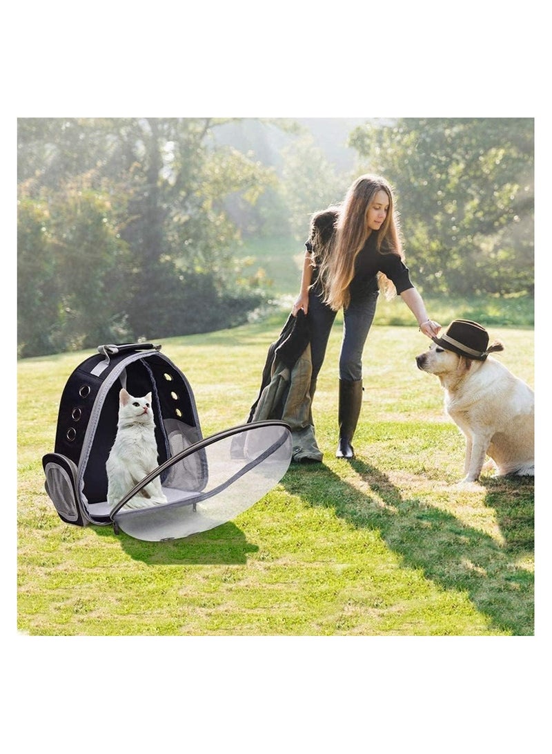 Transparent Pet Travel Backpack - Comfortable Outdoor Hiking Carrier for Small Cats and Dogs