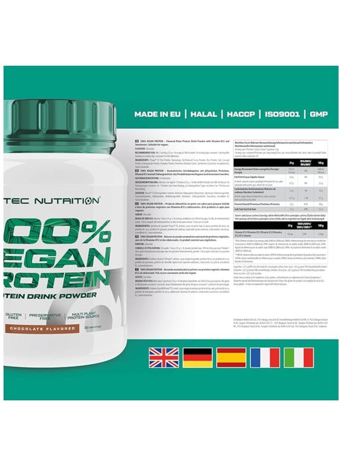 Scitec Nutrition 100% Vegan Protein 1 kg Chocolate Flavor