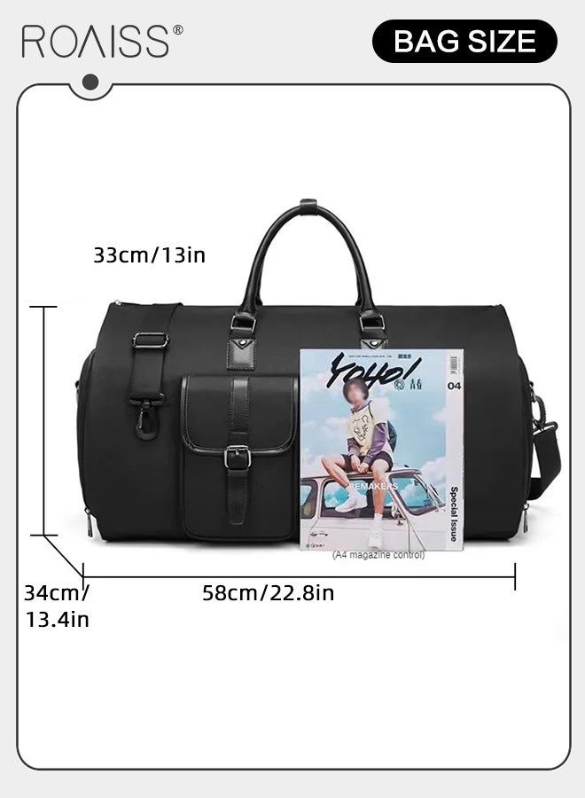 Multifunctional Expandable Suit Bag for Man Business Large Capacity Fitness Luggage Bag Mans Foldable Waterproof Multi Compartment Design Travel Bag with Independent Shoe Compartment