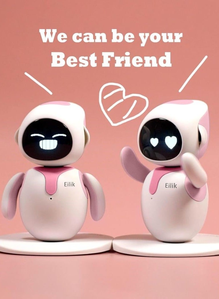 Elik Cute Robot Pets for Kids and Adults Pink