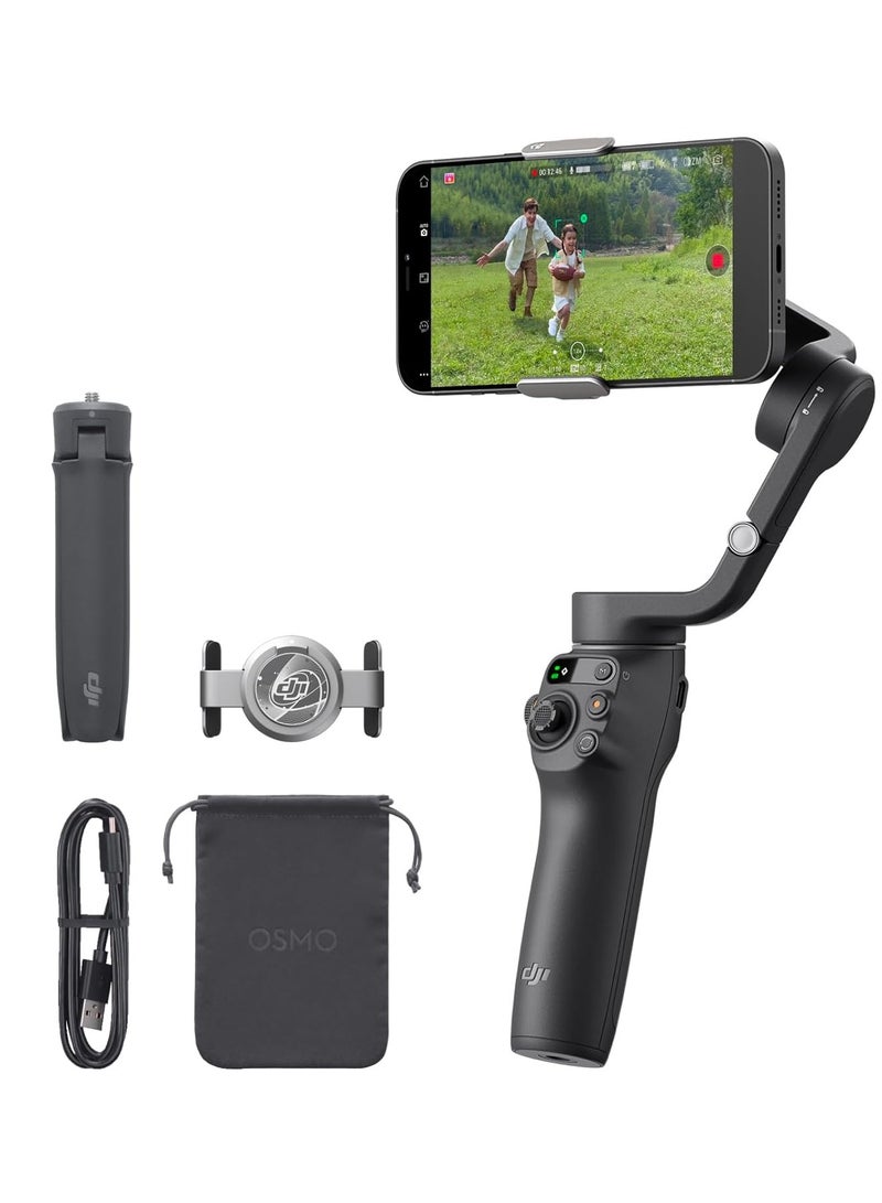 OSMO Mobile 6 Smartphone Gimbal Stabilizer, 3-Axis Phone Gimbal, Built-in Extension Rod, Portable and Foldable for Android & iPhone