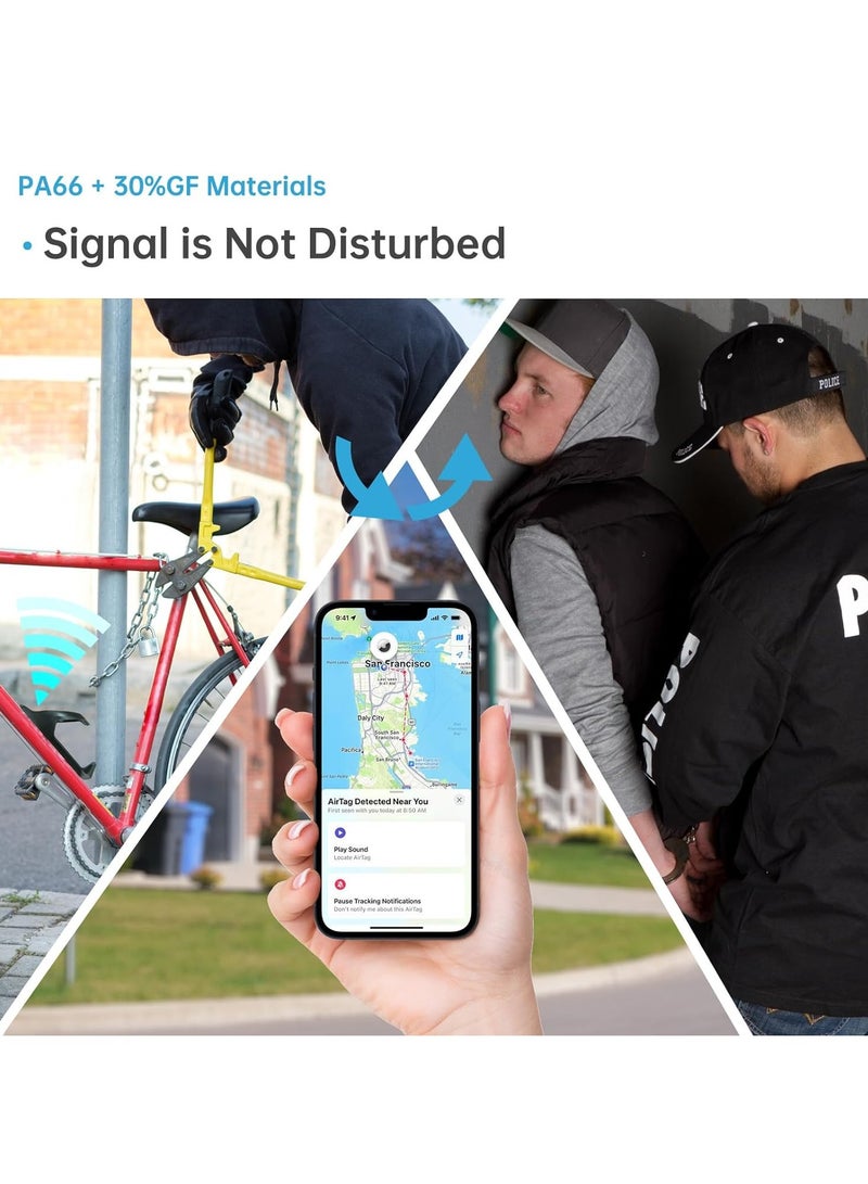 Airtag Bike Mount Hidden on Water Bottle Holder, Road Bike Anti-Theft Air tag GPS Tracker, AirTag Bike Mount, Waterproof Airtag Holder & Water Bottle Cage for All Bicycle, Plastic Drink Cup Bracket