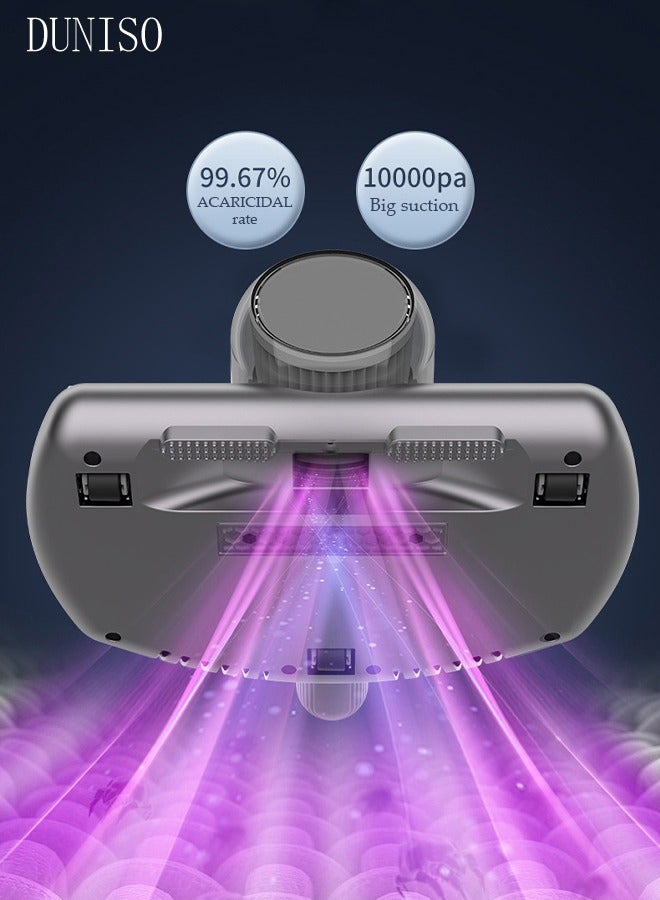 Mattress Vacuum Cleaner Handheld UV Bed Vacuum Mite Removal Instrument Wireless Mite Remover Cleaning Machine for Pillows Sheets Mattresses Sofas Plush Toys and Other Fabric Surfaces