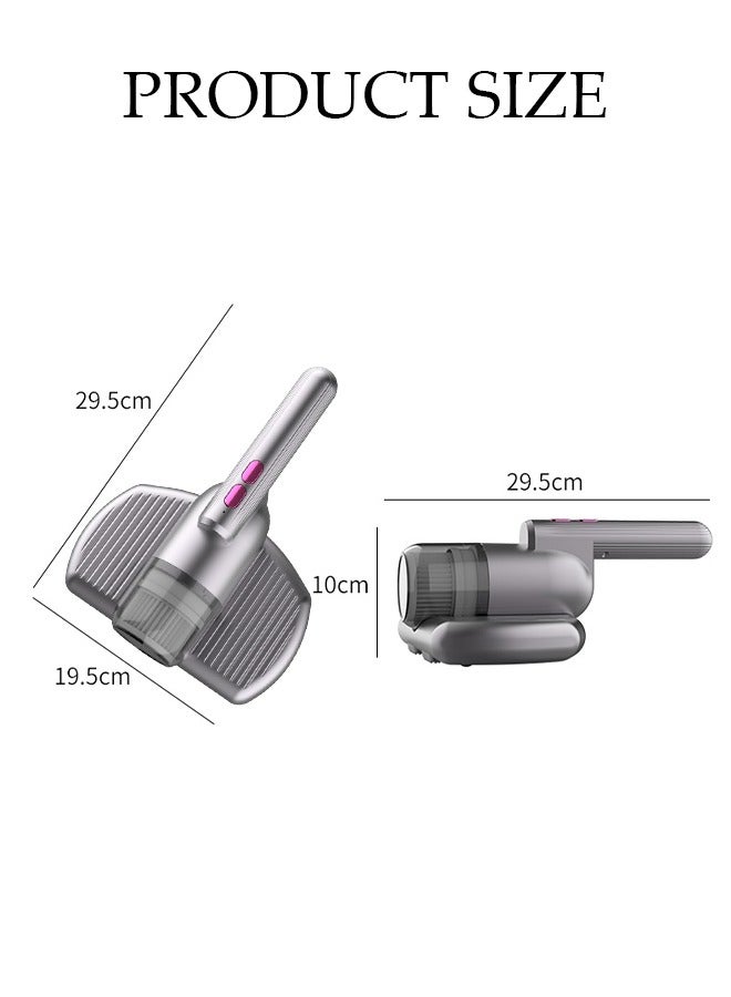 Mattress Vacuum Cleaner Handheld UV Bed Vacuum Mite Removal Instrument Wireless Mite Remover Cleaning Machine for Pillows Sheets Mattresses Sofas Plush Toys and Other Fabric Surfaces