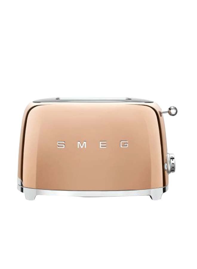 50's Retro Style Aesthetic 2 Slice Toaster 950 W 1035 W TSF01RGAU Rose Gold