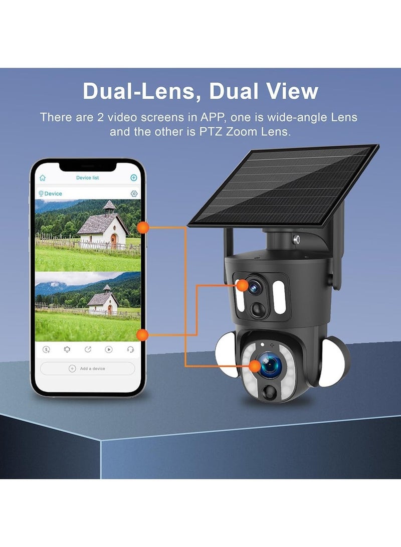 SD3210 Solar PTZ Wireless Dual Lens 10X Zoom Camera